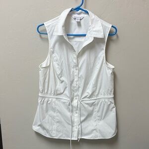 Athleta White Sleeveless Blouse
